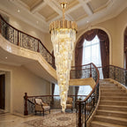 Large entryway chandelier for high ceiling home lighting in the US