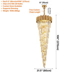 Large entryway chandelier for high ceiling home lighting in the US