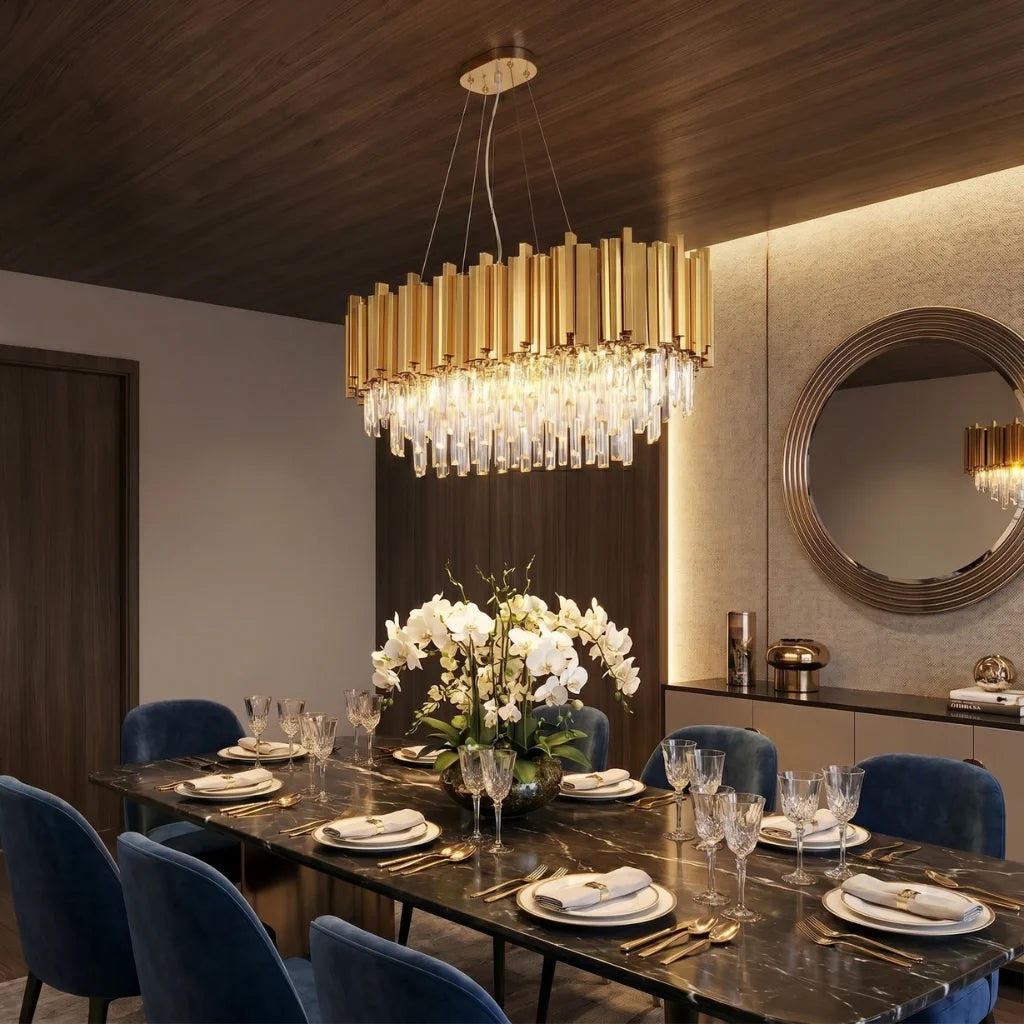 Luxury pendant lighting fixture for dining room and kitchen island