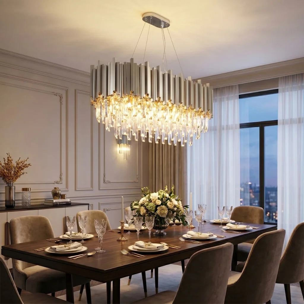 Luxury pendant lighting fixture for dining room and kitchen island