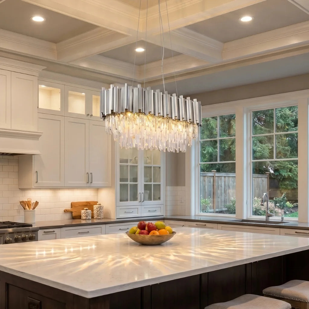 YOOGEE linear pendant light for kitchen and dining room lighting