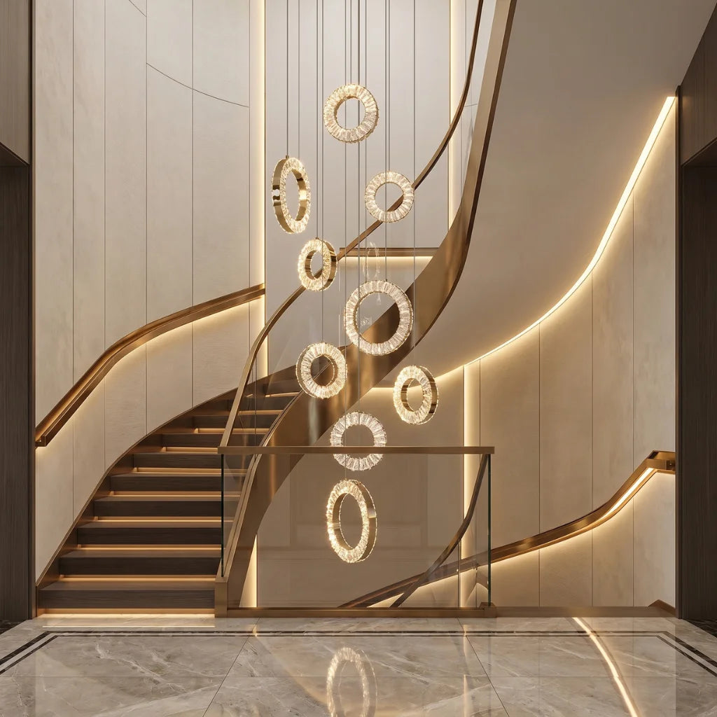 Modern chandelier light fixture for elegant living room decor