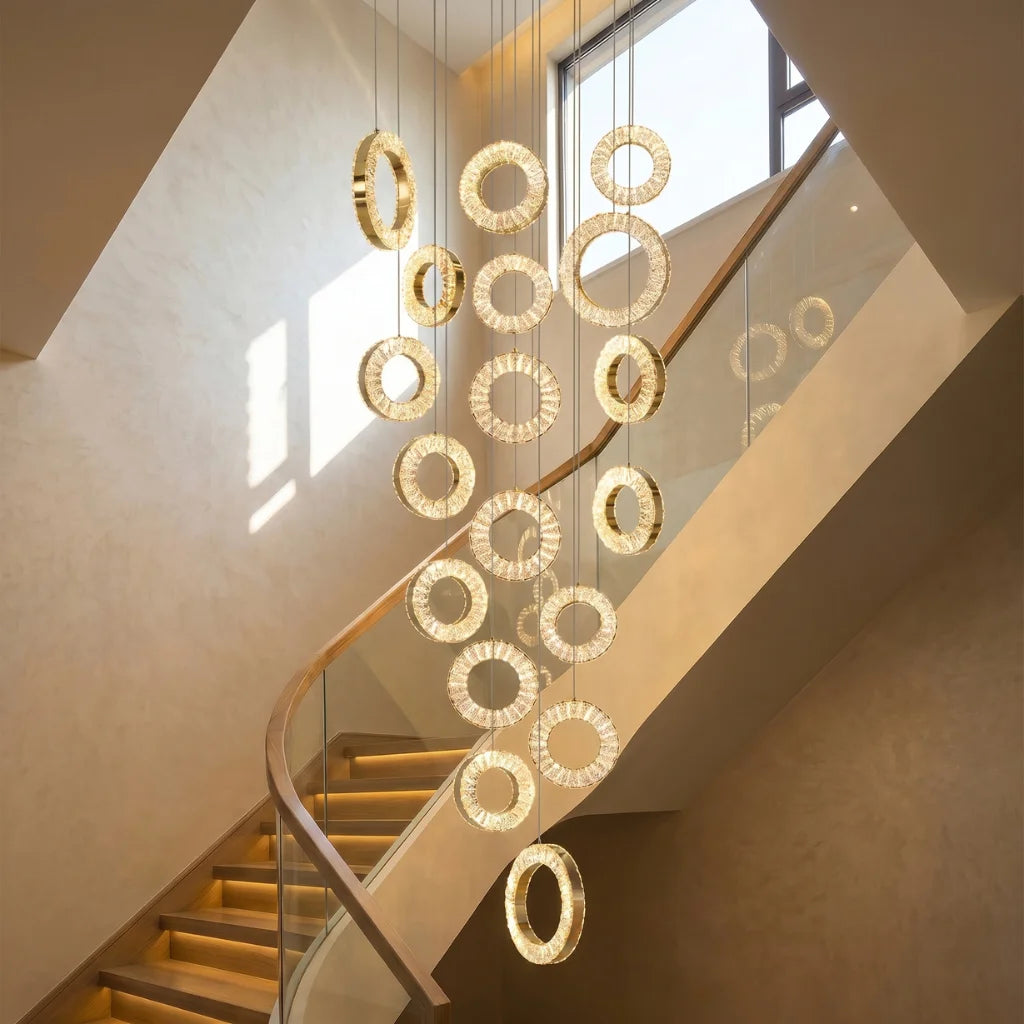 Modern chandelier light fixture for elegant living room decor