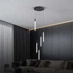 5 lights tube chandelier for staircase