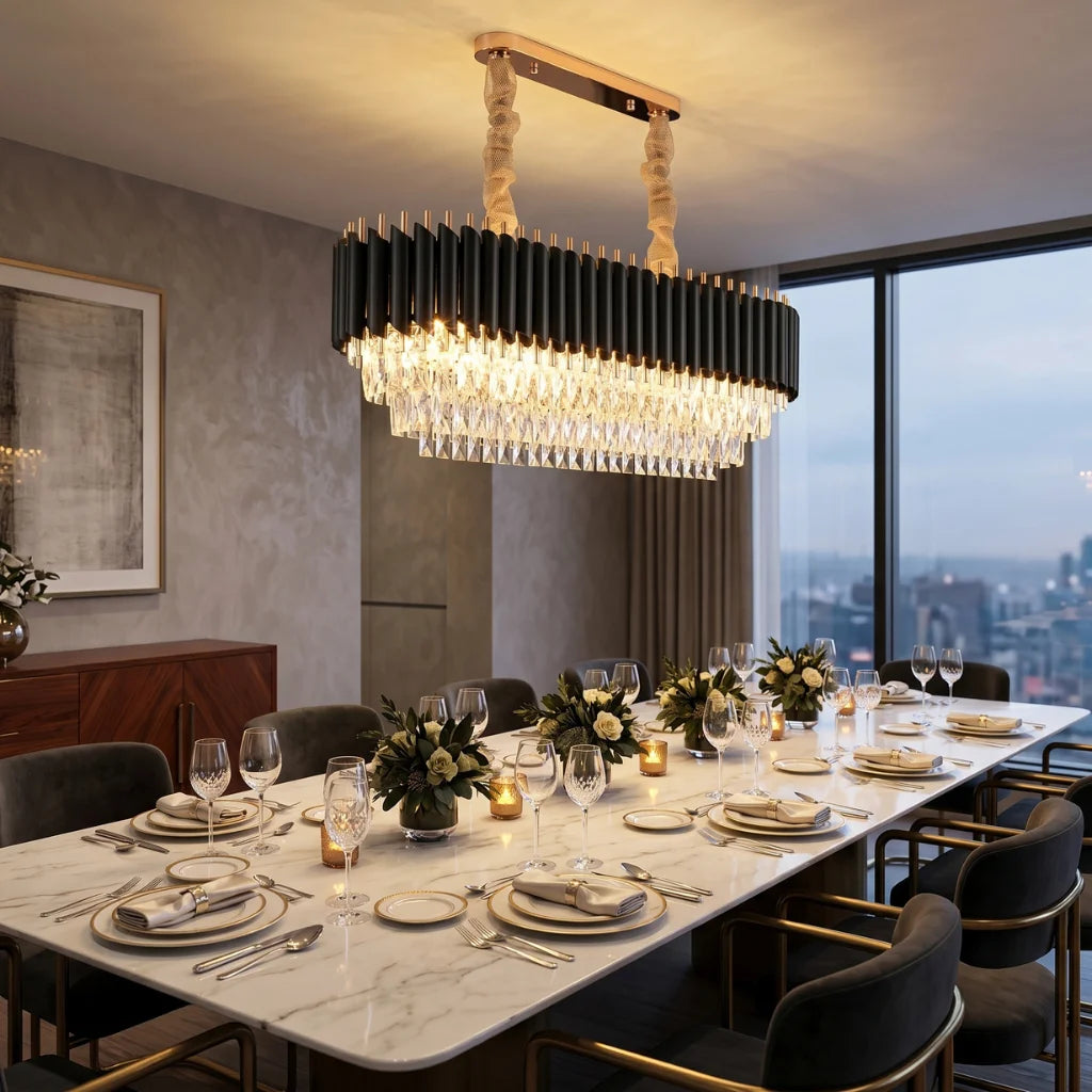 Luxury pendant lighting fixture for dining room and kitchen island