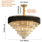 Contemporary chandelier lighting fixture for luxury home decor