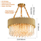 YOOGEE statement chandelier for dining room and foyer lighting
