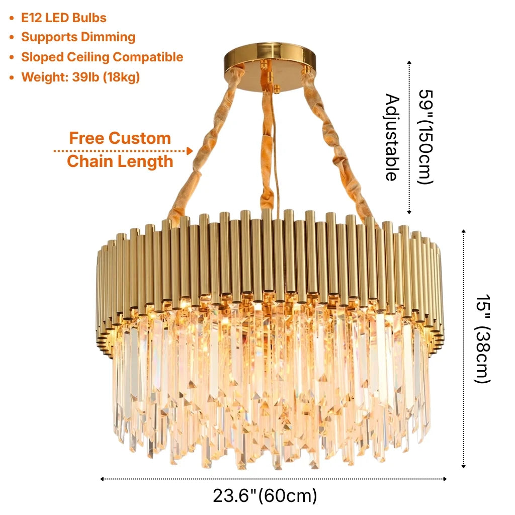 YOOGEE statement chandelier for dining room and foyer lighting