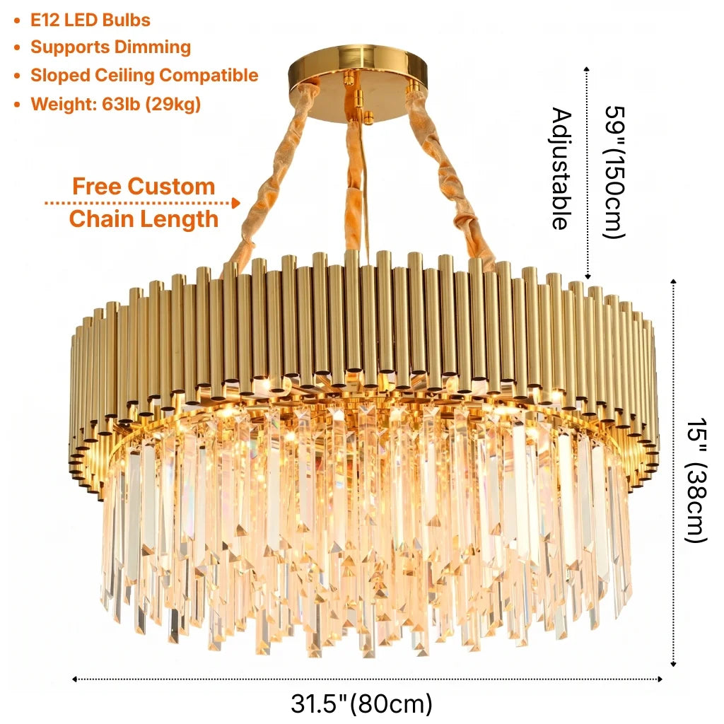 Contemporary chandelier lighting fixture for luxury home decor