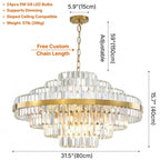 YOOGEE statement chandelier for dining room and foyer lighting