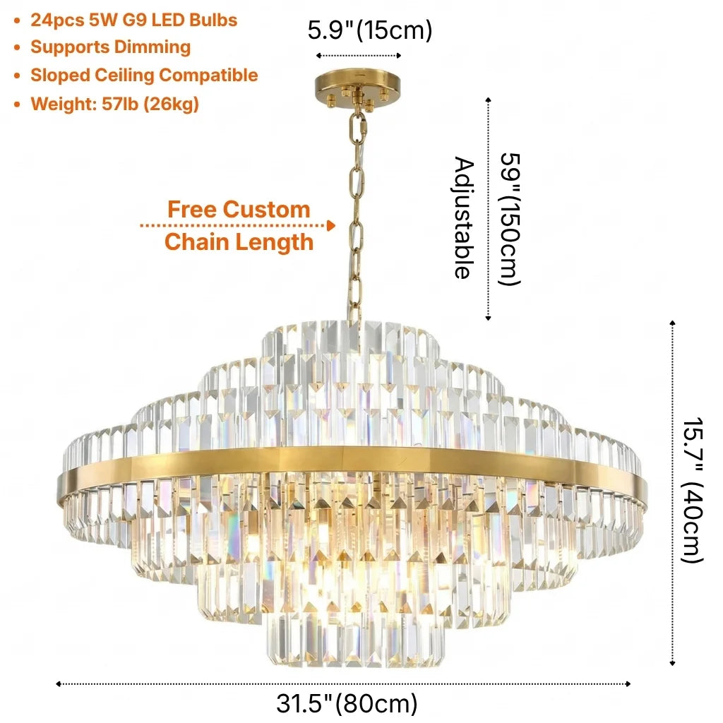 YOOGEE statement chandelier for dining room and foyer lighting