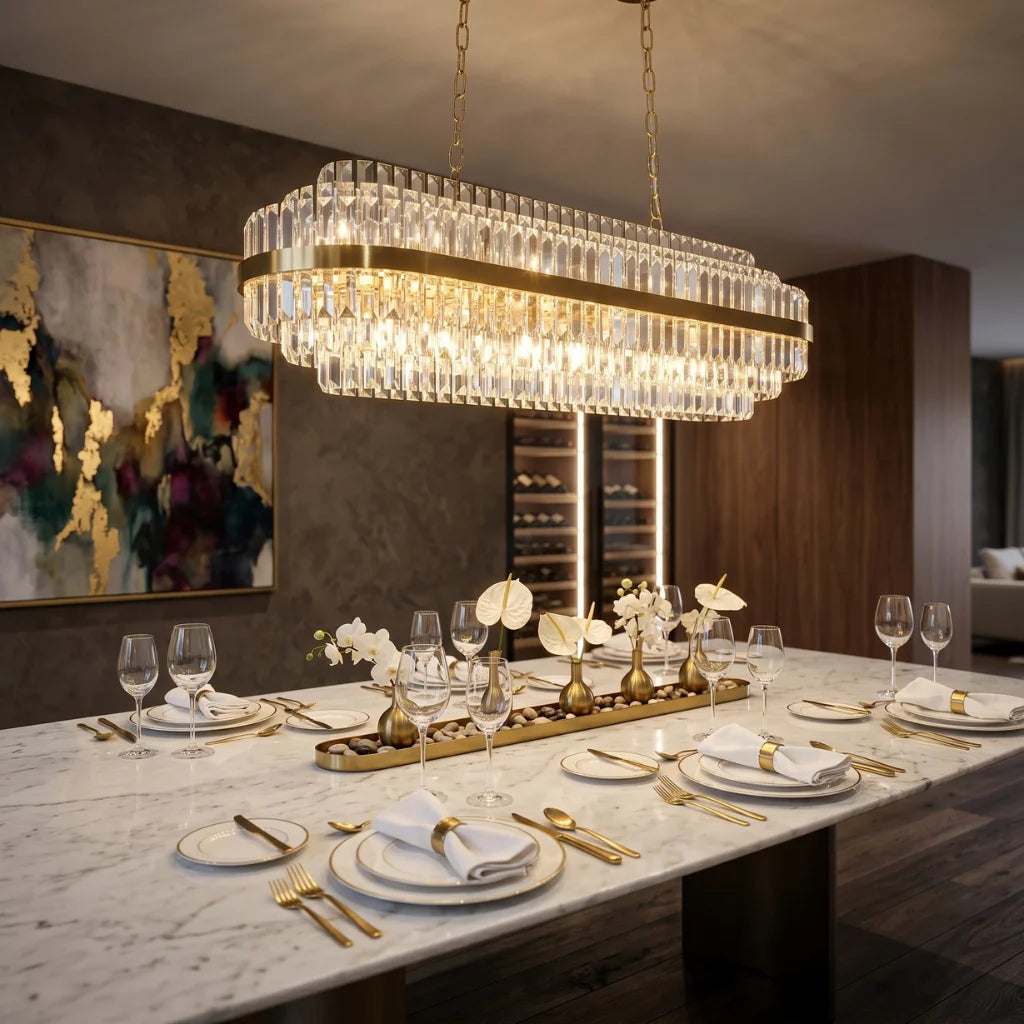 Luxury pendant lighting fixture for dining room and kitchen island