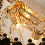 Ethereal Modern Black Crystal Wall Sconce