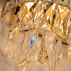 Ethereal Modern Black Crystal Wall Sconce