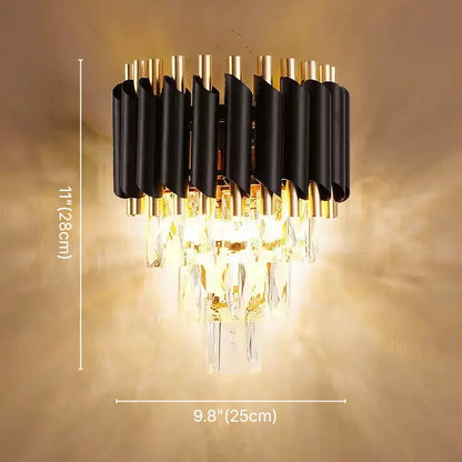 gold and black sconce