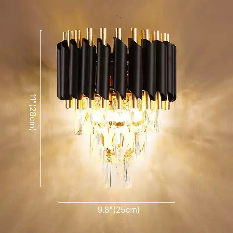 gold and black sconce