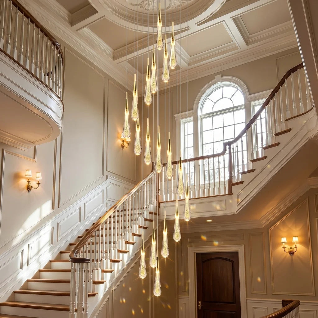 Luxury ceiling chandelier for upscale American home interiors