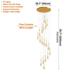 Modern chandelier light fixture for elegant living room decor