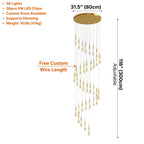Contemporary chandelier lighting fixture for luxury home decor