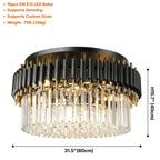 YOOGEE luxury crystal chandelier for modern dining room lighting