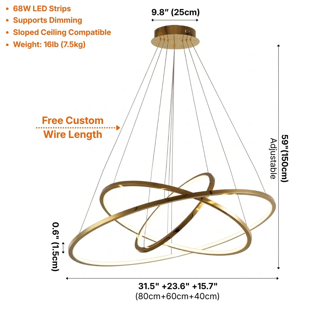 Contemporary chandelier lighting fixture for luxury home decor