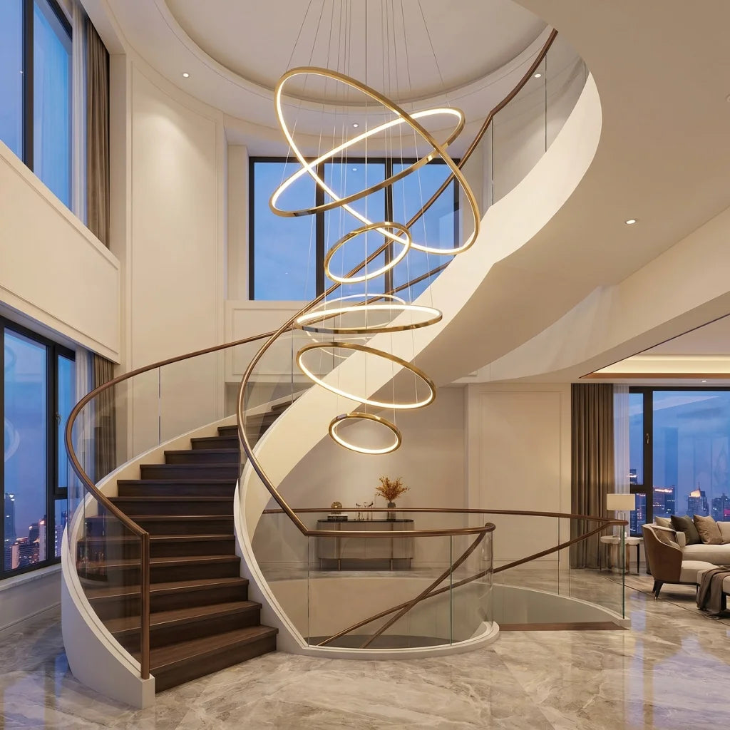Modern chandelier light fixture for elegant living room decor