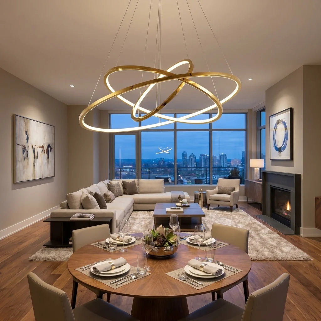 YOOGEE statement chandelier for dining room and foyer lighting