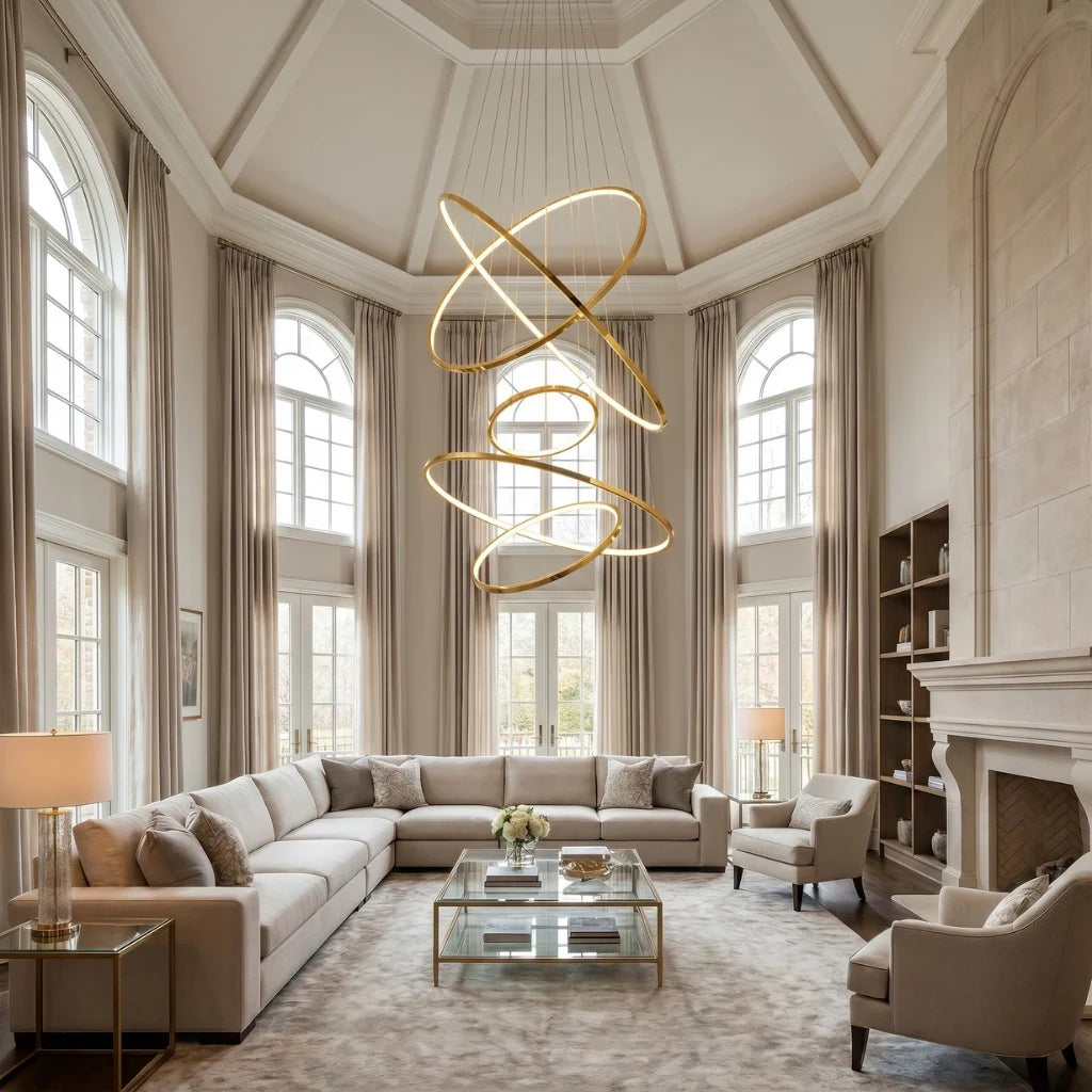 YOOGEE statement chandelier for dining room and foyer lighting