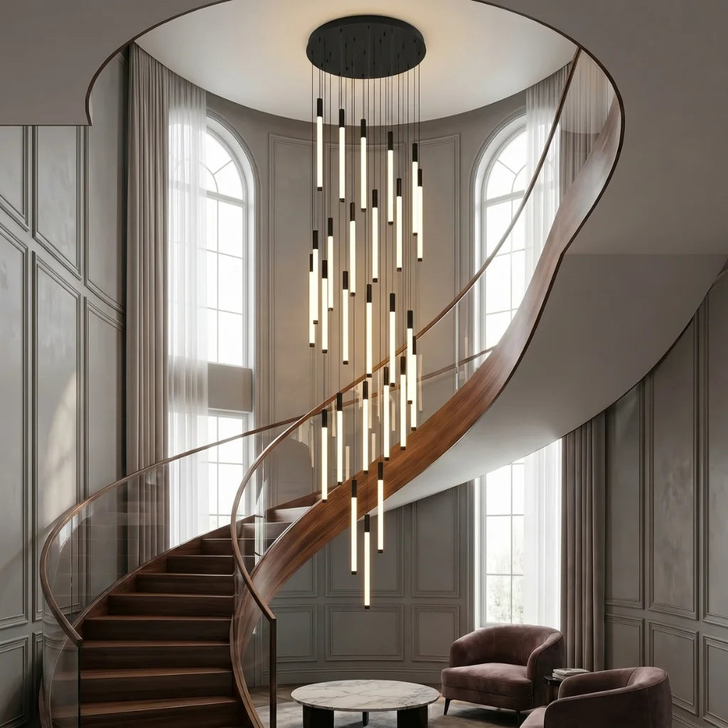 Modern chandelier light fixture for elegant living room decor