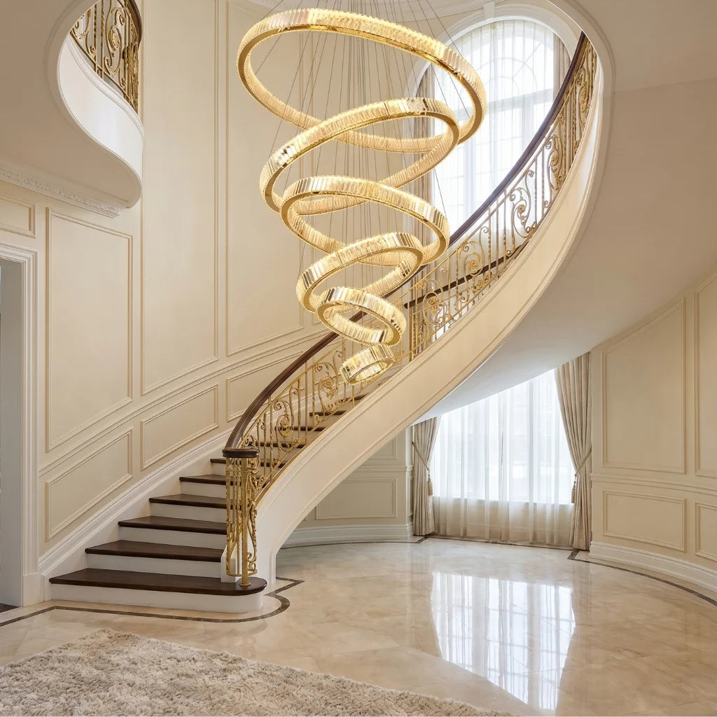 Dreams Crystal Staircase Chandelier for Tall Foyers & Stairwells