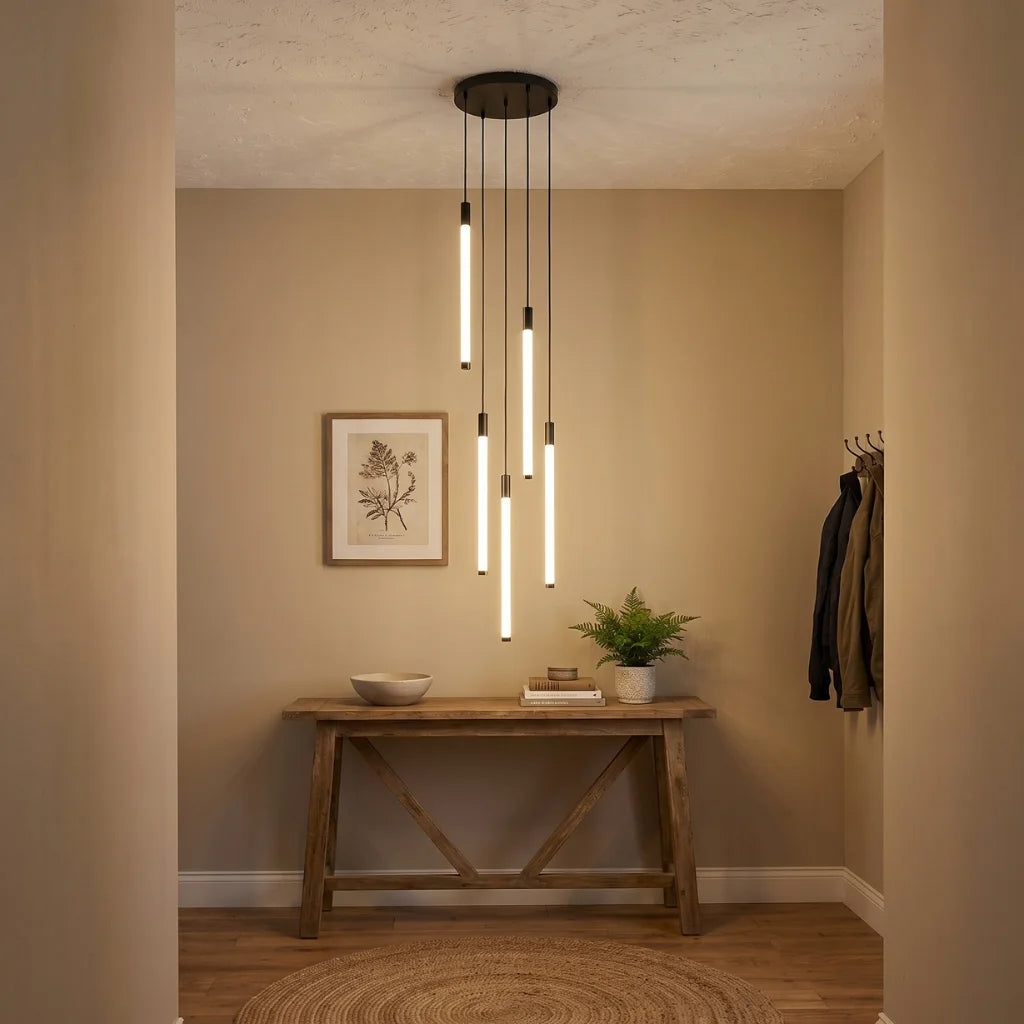Modern chandelier light fixture for elegant living room decor