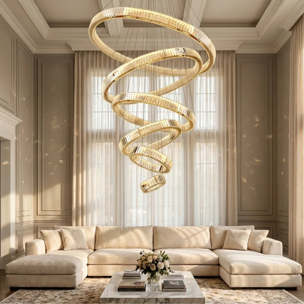 YOOGEE statement chandelier for dining room and foyer lighting