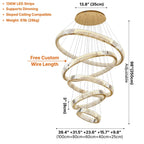 YOOGEE statement chandelier for dining room and foyer lighting