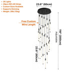 Contemporary chandelier lighting fixture for luxury home decor