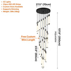 YOOGEE luxury crystal chandelier for modern dining room lighting