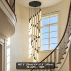 YOOGEE statement chandelier for dining room and foyer lighting