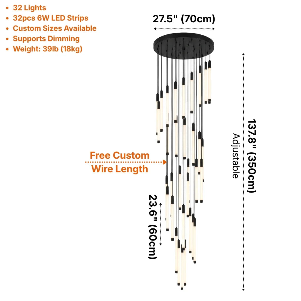 YOOGEE luxury crystal chandelier for modern dining room lighting