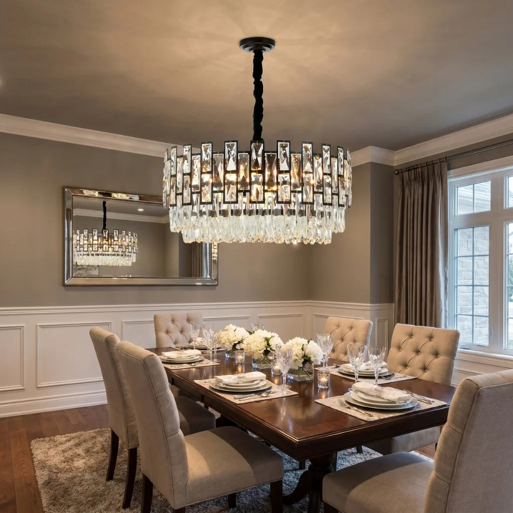 YOOGEE statement chandelier for dining room and foyer lighting