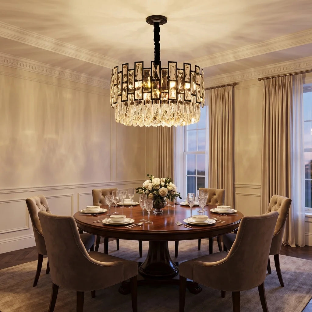 Modern chandelier light fixture for elegant living room decor