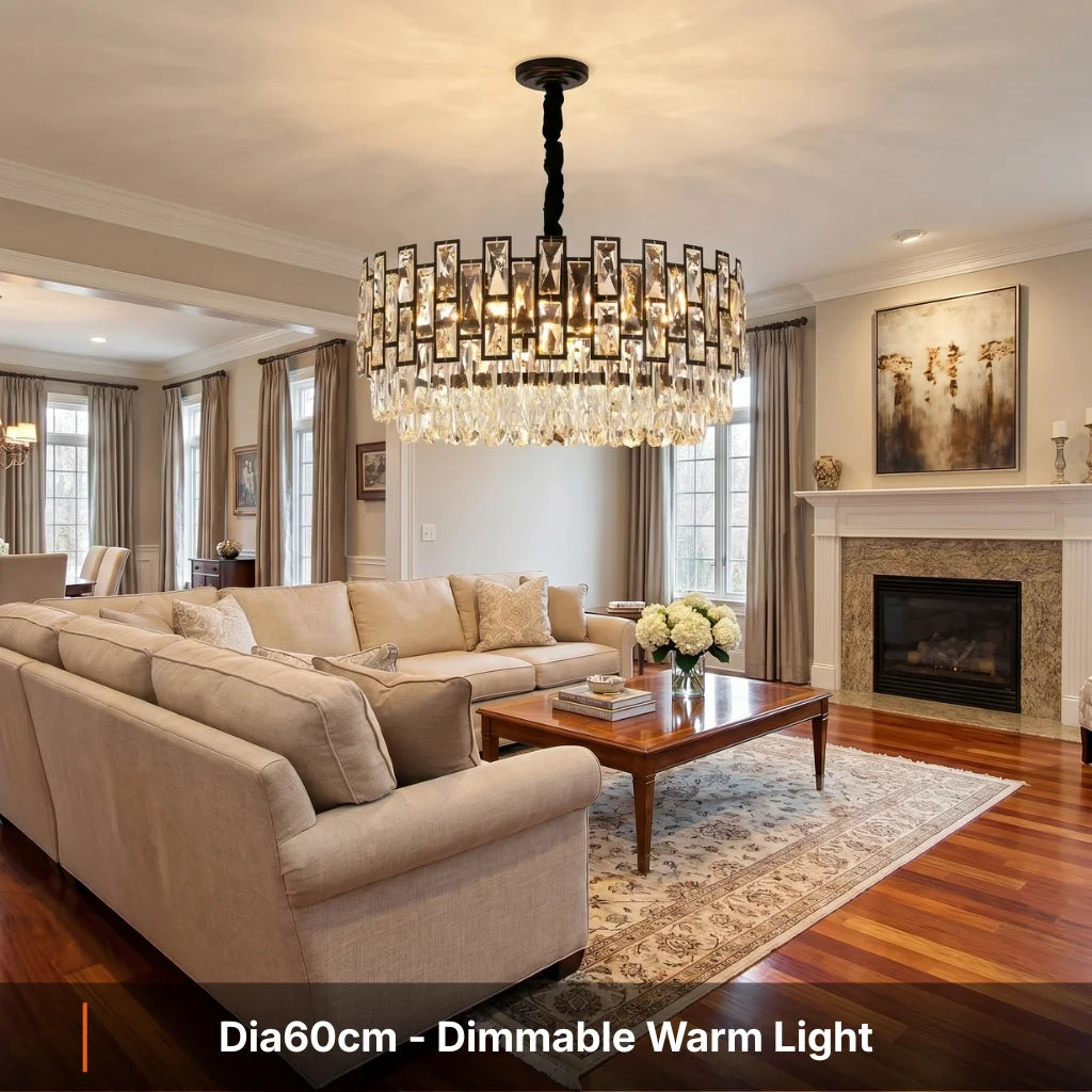 Luxury ceiling chandelier for upscale American home interiors