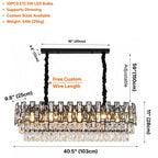 YOOGEE linear pendant light for kitchen and dining room lighting