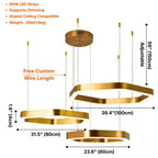 YOOGEE luxury crystal chandelier for modern dining room lighting
