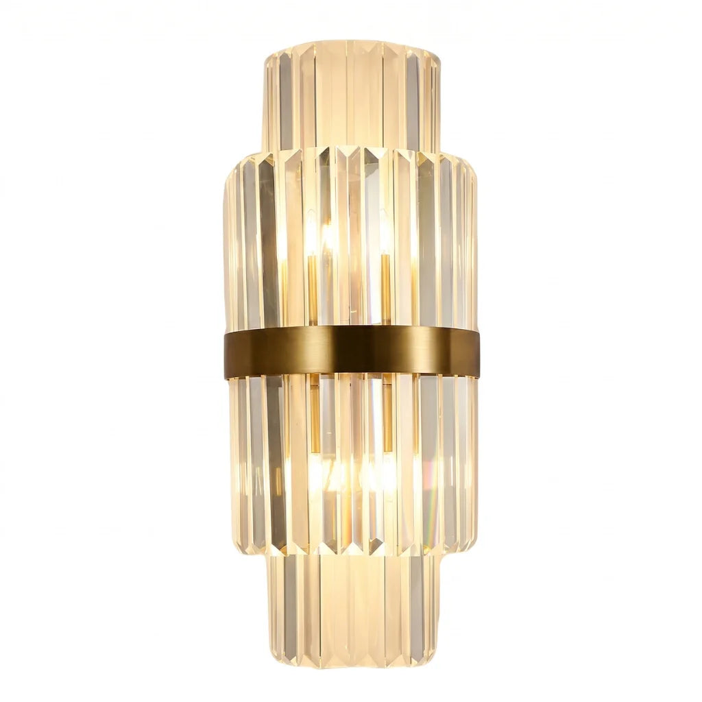 Vera Modern Gold Crystal Wall Sconce for Bedroom & Living Room