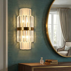 Vera Modern Gold Crystal Wall Sconce for Bedroom & Living Room