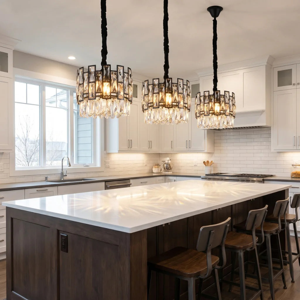 Luxor Small Crystal Pendant Light for Kitchen & Dining Room