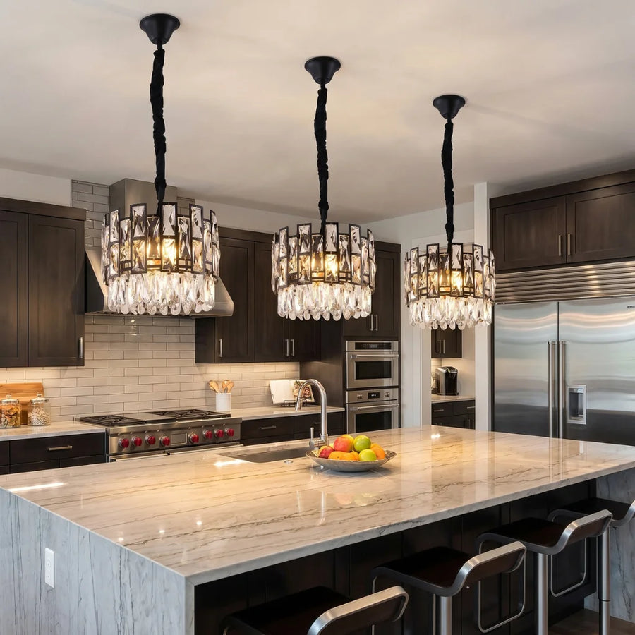 Luxor Small Crystal Pendant Light for Kitchen & Dining Room