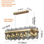 Luxury pendant lighting fixture for dining room and kitchen island