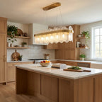 Modern brass pendant light for upscale American home interiors