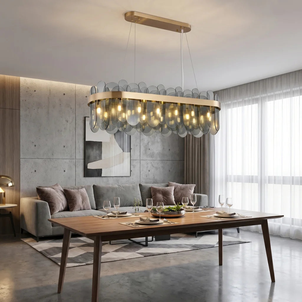 Luxury pendant lighting fixture for dining room and kitchen island