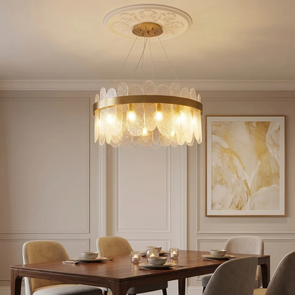 Modern chandelier light fixture for elegant living room decor